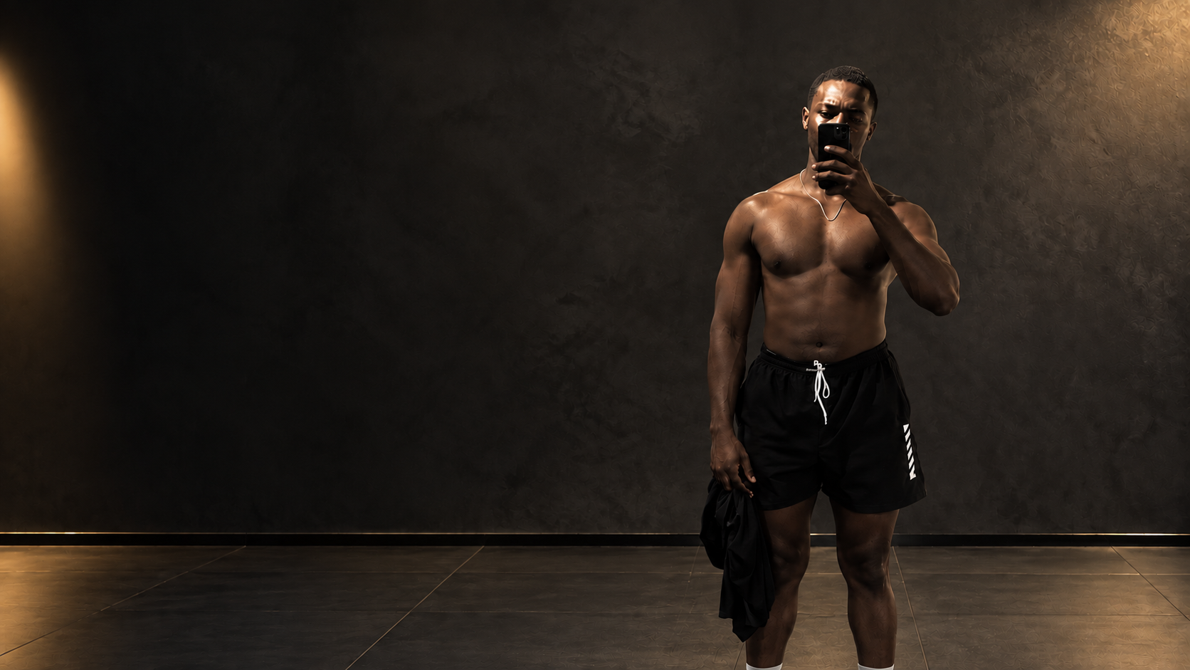 Marvin Bbosa standing in a gym after training